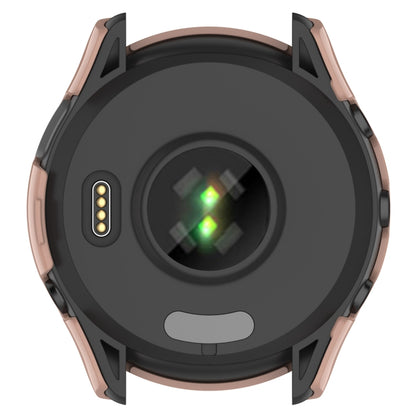 For Garmin Forerunner 265S PC + Tempered Glass Film Integrated Watch Protective Case(Sakura Pink) by bashfashion