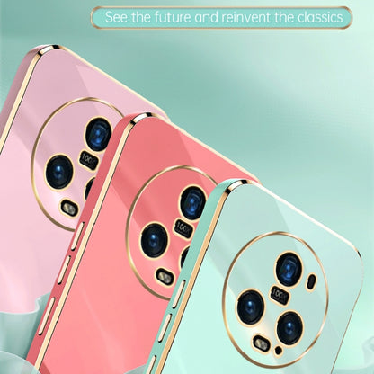 For Honor Magic5 Pro 5G XINLI Straight Edge 6D Electroplate TPU Phone Case(Mint Green) by XINLI