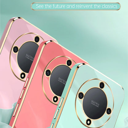 For Honor X9a 5G XINLI Straight Edge 6D Electroplate TPU Phone Case(Mint Green) by XINLI