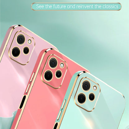 For Huawei nova Y61 XINLI Straight Edge 6D Electroplate TPU Phone Case(White) by XINLI