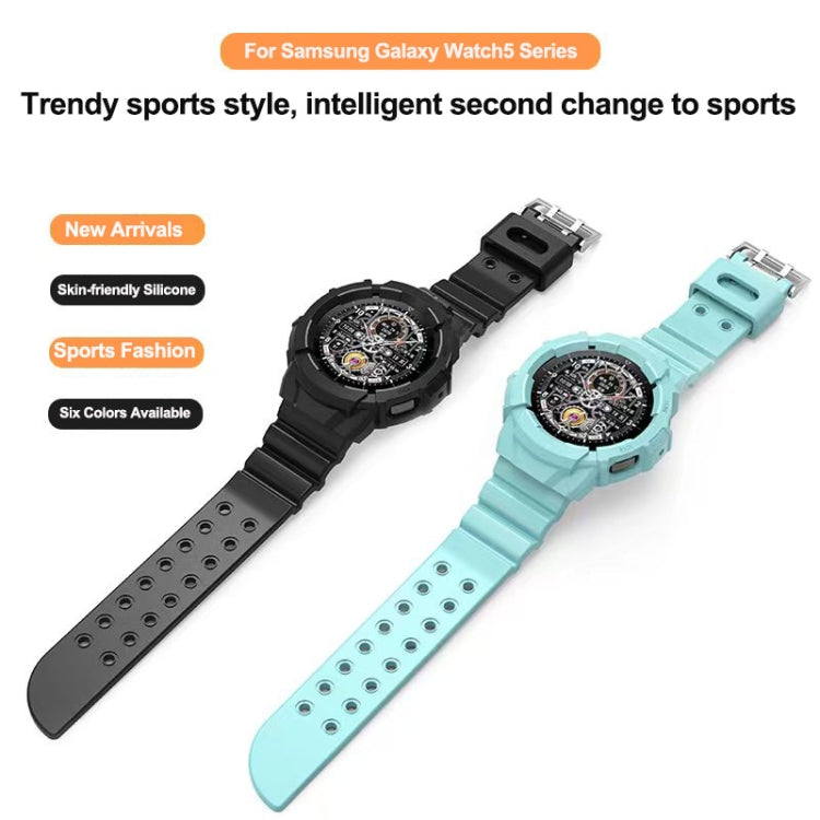 For Samsung Galaxy Watch5 40mm Silicone Sport Solid Color Watch Band(Blue) by bashfashion