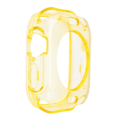 For Apple Watch Ultra 3 / 2 / 1 49mm Glacier Jelly Clear TPU Case Watch Band(Yellow) by bashfashion