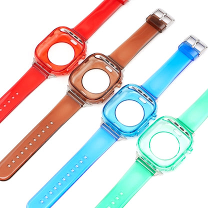 For Apple Watch Ultra 3 / 2 / 1 49mm Glacier Jelly Clear TPU Case Watch Band(Yellow) by bashfashion