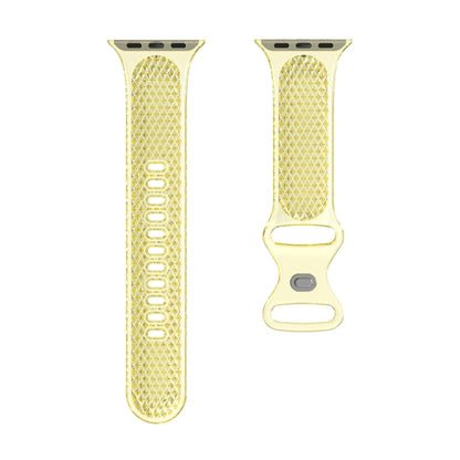 Diamond Pattern Clear TPU Watch Band For Apple Watch Ultra 49mm&Watch Ultra 2 49mm / Series 9&8&7 45mm / SE 3&SE 2&6&SE&5&4 44mm / 3&2&1 42mm(Yellow) by bashfashion