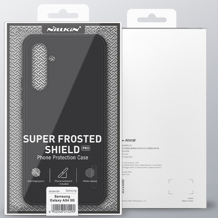 For Samsung Galaxy A54 5G NILLKIN Super Frosted Shield Pro PC + TPU Phone Case(Black) by NILLKIN