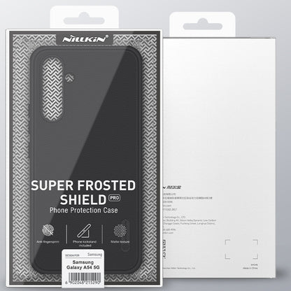 For Samsung Galaxy A54 5G NILLKIN Super Frosted Shield Pro PC + TPU Phone Case(Black) by NILLKIN