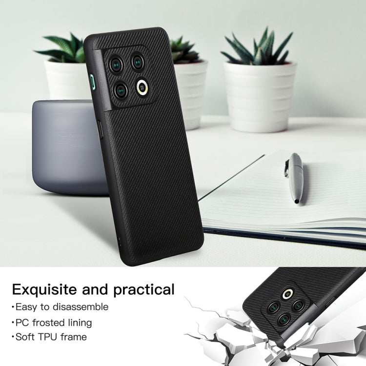For OnePlus 10 Pro ViLi TC Series Kevlar Carbon Fiber Texture Phone Case(Black) by ViLi