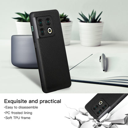 For OnePlus 10 Pro ViLi TC Series Kevlar Carbon Fiber Texture Phone Case(Black) by ViLi