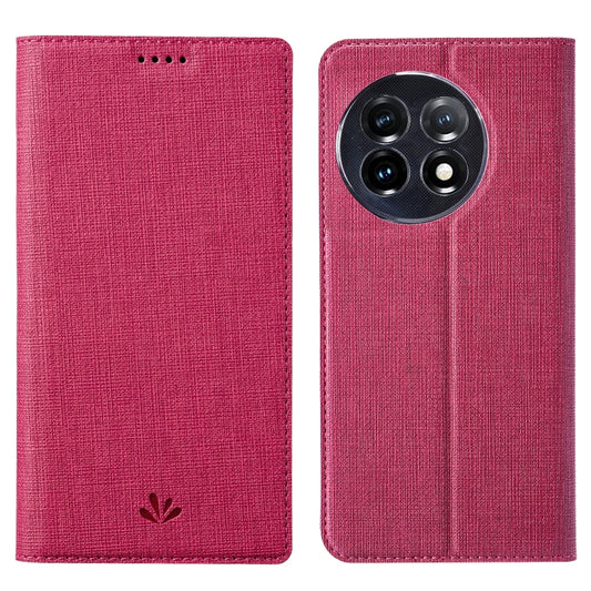 For One Plus 11 ViLi DMX Series Shockproof Magnetic Flip Leather Phone Case(Rose Red) by ViLi