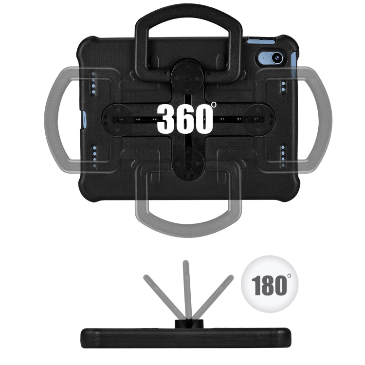 For iPad 2025 / 2022 Shield 360 Rotation Handle EVA Shockproof PC Tablet Case(Black) by bashfashion