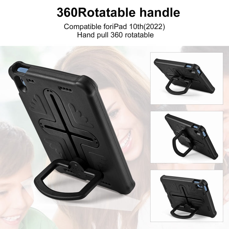 For iPad 2025 / 2022 Shield 360 Rotation Handle EVA Shockproof PC Tablet Case(Black) by bashfashion