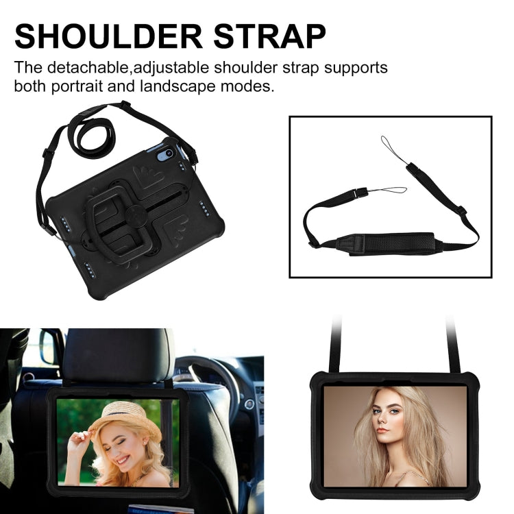 For iPad 2025 / 2022 Shield 360 Rotation Handle EVA Shockproof PC Tablet Case(Black) by bashfashion