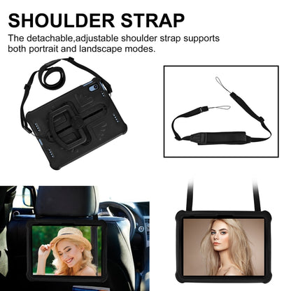 For iPad 2025 / 2022 Shield 360 Rotation Handle EVA Shockproof PC Tablet Case(Black) by bashfashion