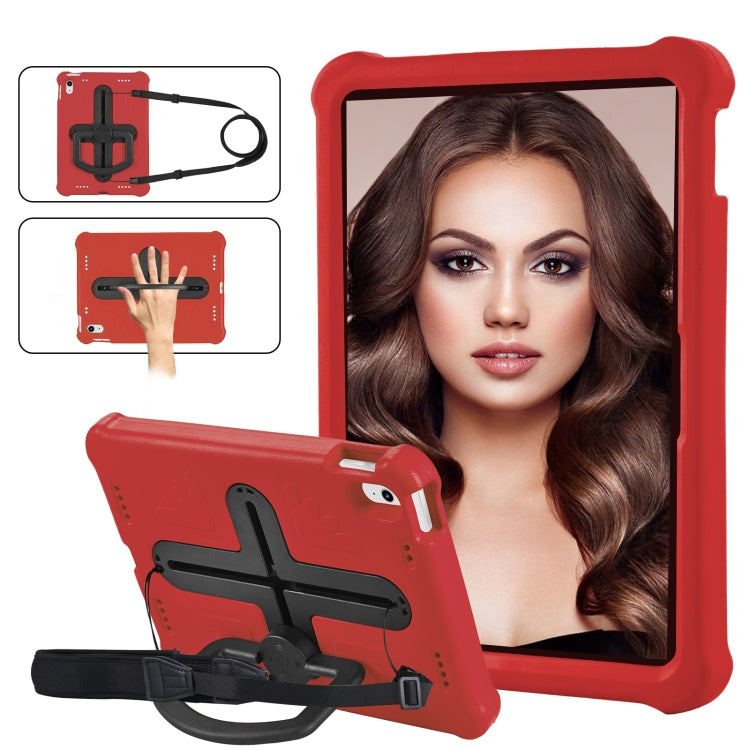 For iPad 2025 / 2022 Shield 360 Rotation Handle EVA Shockproof PC Tablet Case(Red Black) by bashfashion