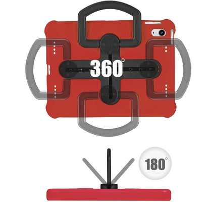 For iPad 2025 / 2022 Shield 360 Rotation Handle EVA Shockproof PC Tablet Case(Red Black) by bashfashion