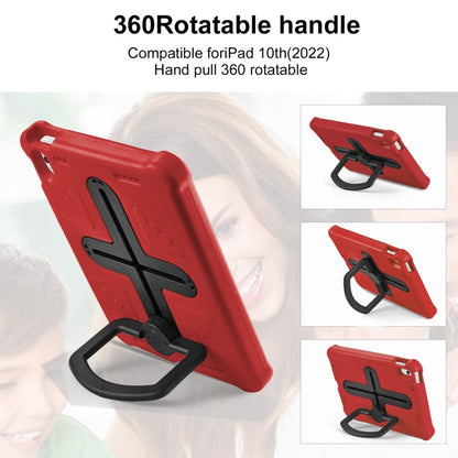 For iPad 2025 / 2022 Shield 360 Rotation Handle EVA Shockproof PC Tablet Case(Red Black) by bashfashion