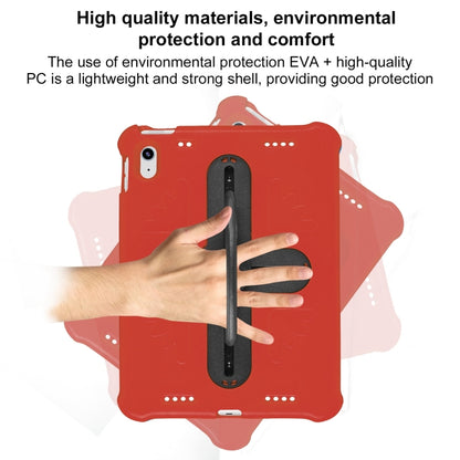 For iPad 2025 / 2022 Shield 360 Rotation Handle EVA Shockproof PC Tablet Case(Red Black) by bashfashion