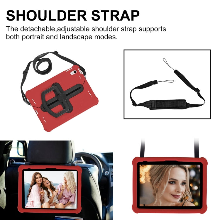 For iPad 2025 / 2022 Shield 360 Rotation Handle EVA Shockproof PC Tablet Case(Red Black) by bashfashion