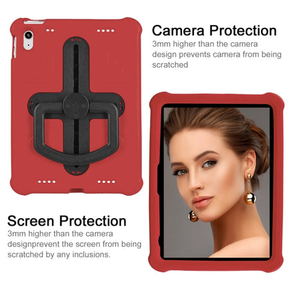 For iPad 2025 / 2022 Shield 360 Rotation Handle EVA Shockproof PC Tablet Case(Red Black) by bashfashion