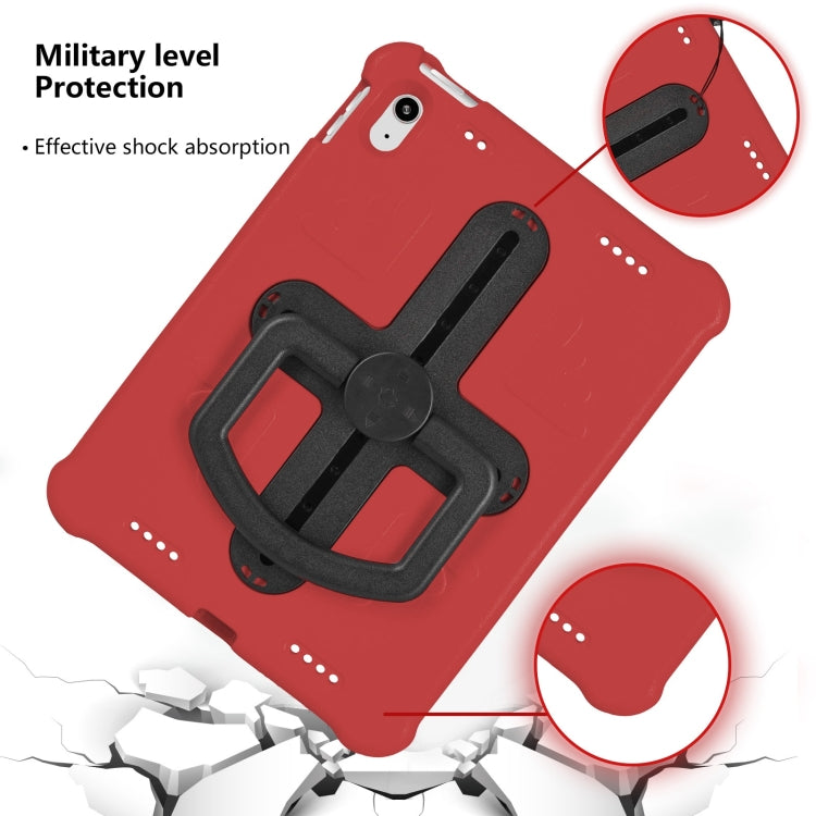 For iPad 2025 / 2022 Shield 360 Rotation Handle EVA Shockproof PC Tablet Case(Red Black) by bashfashion
