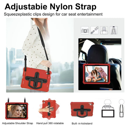 For iPad 2025 / 2022 Shield 360 Rotation Handle EVA Shockproof PC Tablet Case(Red Black) by bashfashion
