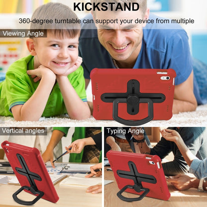 For iPad 2025 / 2022 Shield 360 Rotation Handle EVA Shockproof PC Tablet Case(Red Black) by bashfashion