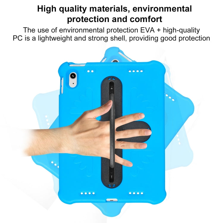 For iPad 2025 / 2022 Shield 360 Rotation Handle EVA Shockproof PC Tablet Case(Blue Black) by bashfashion