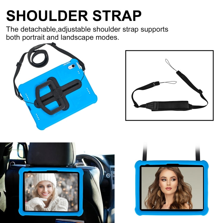 For iPad 2025 / 2022 Shield 360 Rotation Handle EVA Shockproof PC Tablet Case(Blue Black) by bashfashion