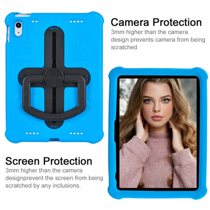 For iPad 2025 / 2022 Shield 360 Rotation Handle EVA Shockproof PC Tablet Case(Blue Black) by bashfashion