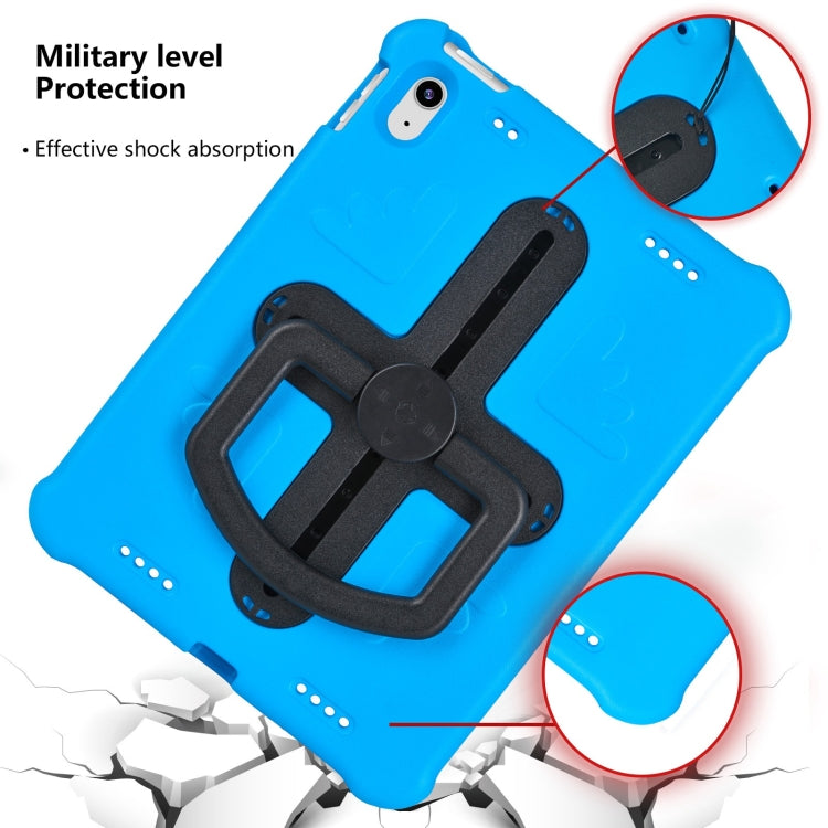 For iPad 2025 / 2022 Shield 360 Rotation Handle EVA Shockproof PC Tablet Case(Blue Black) by bashfashion
