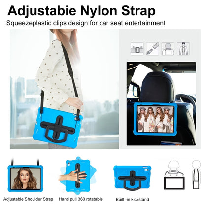 For iPad 2025 / 2022 Shield 360 Rotation Handle EVA Shockproof PC Tablet Case(Blue Black) by bashfashion