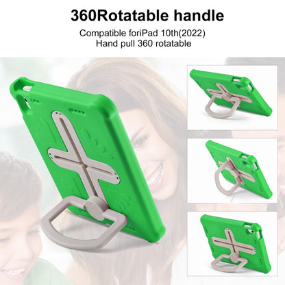 For iPad 2025 / 2022 Shield 360 Rotation Handle EVA Shockproof PC Tablet Case(Green Beige) by bashfashion