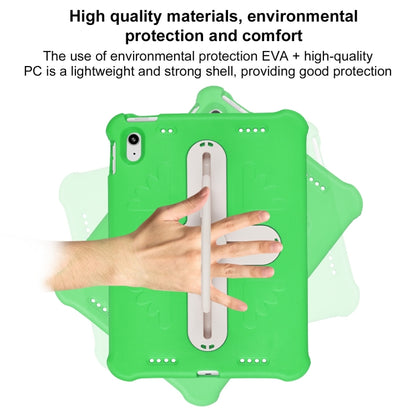 For iPad 2025 / 2022 Shield 360 Rotation Handle EVA Shockproof PC Tablet Case(Green Beige) by bashfashion