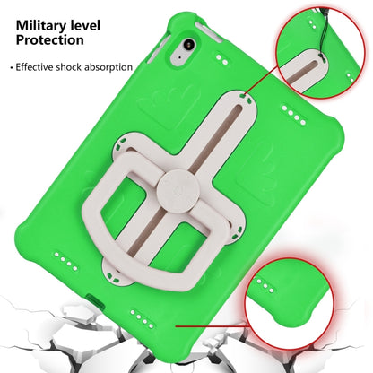 For iPad 2025 / 2022 Shield 360 Rotation Handle EVA Shockproof PC Tablet Case(Green Beige) by bashfashion