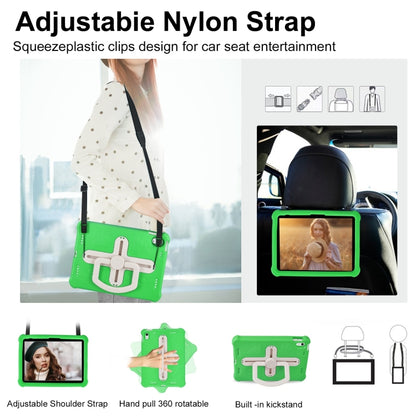 For iPad 2025 / 2022 Shield 360 Rotation Handle EVA Shockproof PC Tablet Case(Green Beige) by bashfashion