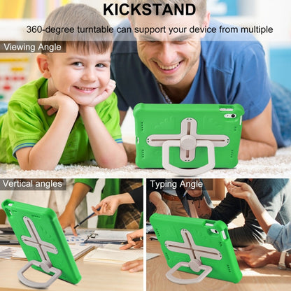 For iPad 2025 / 2022 Shield 360 Rotation Handle EVA Shockproof PC Tablet Case(Green Beige) by bashfashion