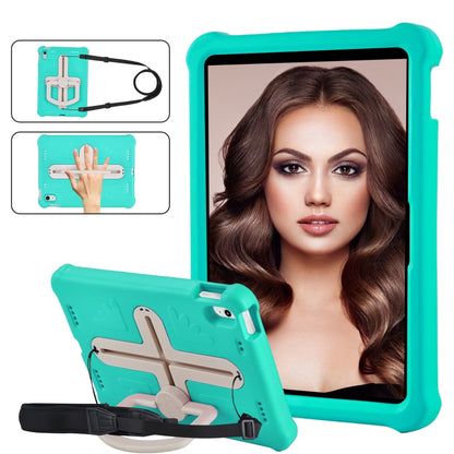 For iPad 2025 / 2022 Shield 360 Rotation Handle EVA Shockproof PC Tablet Case(Mint Green Beige) by bashfashion