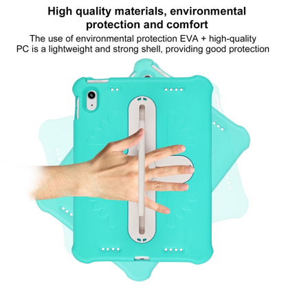 For iPad 2025 / 2022 Shield 360 Rotation Handle EVA Shockproof PC Tablet Case(Mint Green Beige) by bashfashion