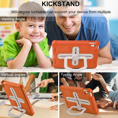 For iPad 2025 / 2022 Shield 360 Rotation Handle EVA Shockproof PC Tablet Case(Orange Beige) by bashfashion