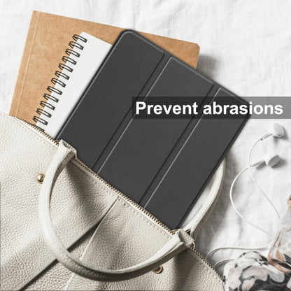 For Blackview Oscal Pad 10 Custer Pure Color 3-Fold Holder Smart Leather Tablet Case(Black) by bashfashion