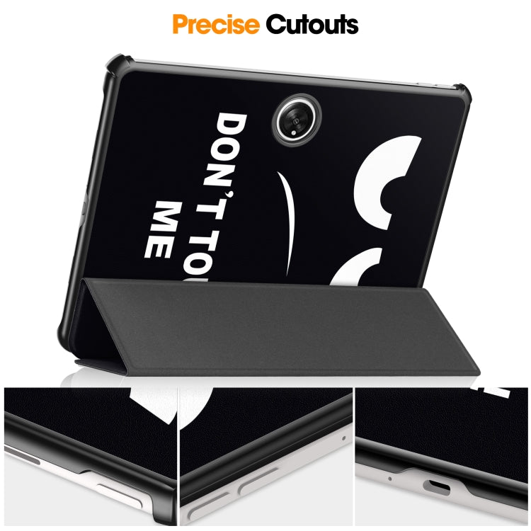 For OnePlus Pad Custer Painted 3-Fold Holder Smart Leather Tablet Case(Big Eye Me) by bashfashion