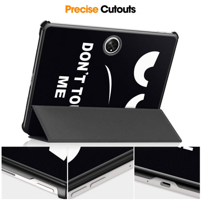 For OnePlus Pad Custer Painted 3-Fold Holder Smart Leather Tablet Case(Big Eye Me) by bashfashion