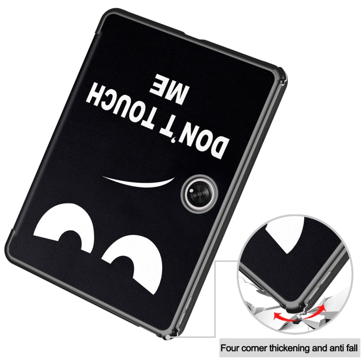 For OnePlus Pad Custer Painted 3-Fold Holder Smart Leather Tablet Case(Big Eye Me) by bashfashion