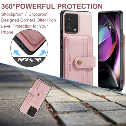 For Motorola Moto S30 Pro JEEHOOD RFID Blocking Anti-Theft Magnetic PU Phone Case(Pink) by JEEHOOD