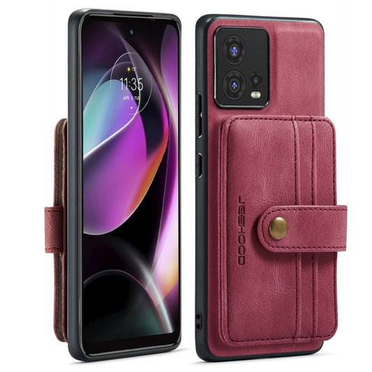 For Motorola Moto S30 Pro JEEHOOD RFID Blocking Anti-Theft Magnetic PU Phone Case(Red) by JEEHOOD