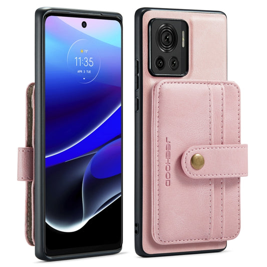 For Motorola Moto X30 Pro JEEHOOD RFID Blocking Anti-Theft Magnetic PU Phone Case(Pink) by JEEHOOD