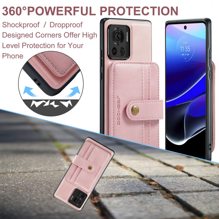 For Motorola Moto X30 Pro JEEHOOD RFID Blocking Anti-Theft Magnetic PU Phone Case(Pink) by JEEHOOD