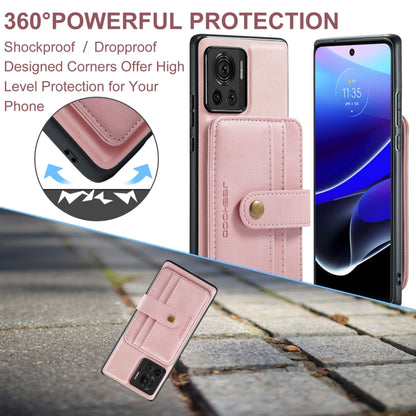 For Motorola Moto X30 Pro JEEHOOD RFID Blocking Anti-Theft Magnetic PU Phone Case(Pink) by JEEHOOD