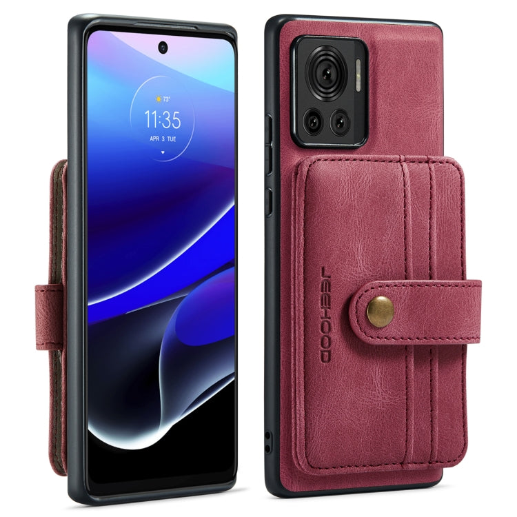 For Motorola Moto X30 Pro JEEHOOD RFID Blocking Anti-Theft Magnetic PU Phone Case(Red) by JEEHOOD