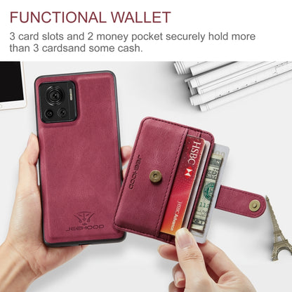 For Motorola Moto X30 Pro JEEHOOD RFID Blocking Anti-Theft Magnetic PU Phone Case(Red) by JEEHOOD
